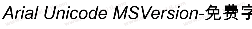 Arial Unicode MSVersion字体转换